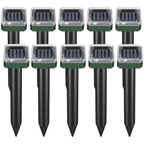 Mole Repellent Squirrel Repellent 10 Pack Ultrasonic Snake Repellent Repeller Sonic Mole Deterrent Spikes