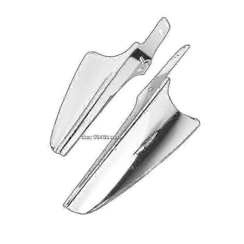 (Wind Deflector) Harley Road Classic wind deflectors with chrome fork-mount 2