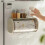 Bathroom Paper Towel Organizer Large Roll Wall Mount Holder A 3