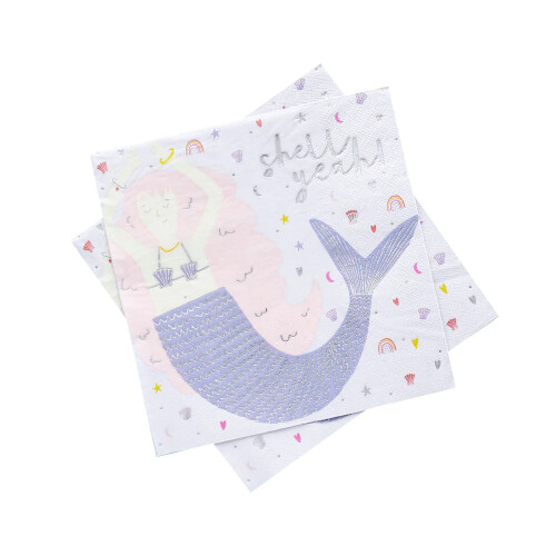 Shell Yeah! Mermaid Napkins (Pack of 16) 2