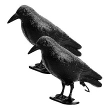 2PCS Crow Decoy, Fake Crow to Keep Birds Away From House, Patio, Porch, Balcony, Roof, Pool, Graden Decoration