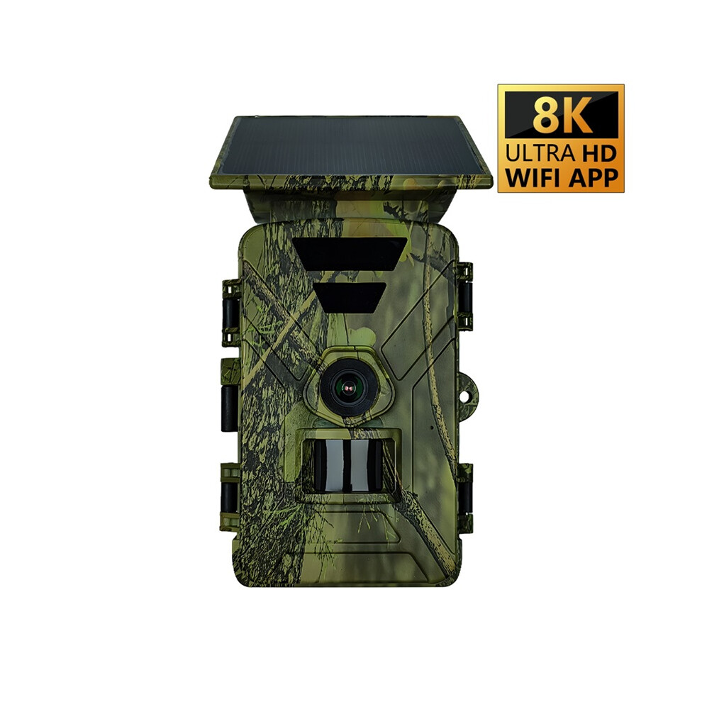 Wifi Hunting Camera Solar Trail Camera 8K 60Mp Wifi Wildlife Hunting Camera Ip66 Waterproof Outdoor Night Vision Game Camera 4017648542256