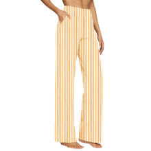 Pants for Women Flowy Drawstring Elastic Waist-Yellow M