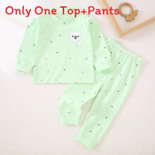 (Green,80cm)Conjunto de ropa interior de algodón para niños pequeños diseño de dibujos animados cierres para hombros otoño primavera