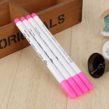 (4pcs pink) Water Soluble Disappearing Pen Stitch Marker Draw Grid on Fabric Embroidery Temporary Water Erasable Marking Refills Sewing Tool