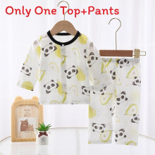 (Style D,80cm)Baby Baumwolle Sommer Pyjama Set mit antibakteriellem Stoff für Kleinkinder S