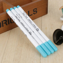 (4pcs light blue) Water Soluble Disappearing Pen Stitch Marker Draw Grid on Fabric Embroidery Temporary Water Erasable Marking Refills Sewing Tool