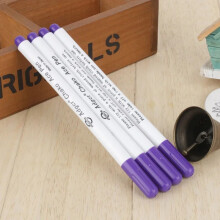 (4pcs purple) Water Soluble Disappearing Pen Stitch Marker Draw Grid on Fabric Embroidery Temporary Water Erasable Marking Refills Sewing Tool