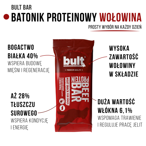 Bult Bar | Proteinbar | 75g - Med oksekød 75g 1