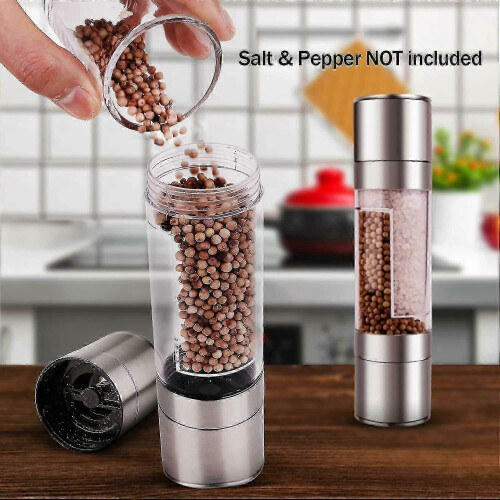 2 In 1 Pepper Mill Double Mill Pepper Salt with Adjustable Ceramic Grinder 1