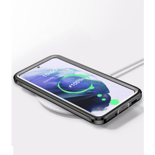 Samsung Galaxy S21 Ultra Hülle extra stoßfest TPU/PC Schwarz/Grau 2