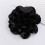 Übergroße Brosche aus Satinstoff in Blütenform Black 4