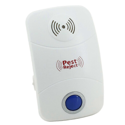Electronic Ultrasonic Mosquito Rat Pest Control Repeller with LED Light, UK Plug, AC90V-250V(White) 1