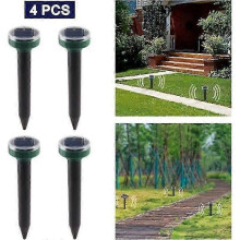4PCS Solar Mole Repellents Ultrasonic Mole Repellent for Outdoor No Moles No Poison from Vole