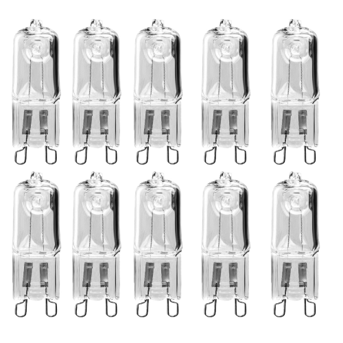 G9 33W Halogen Bulb 230V Warm White 2800K 10 Pack Light Bulbs