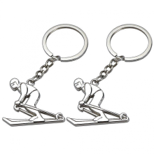 stuks winter skispel sleutelhangers, ski sleutelhangers, skiër sleutelring, grappige skicadeaus voor skiërs en skiliefhebbers.