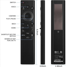BN59-01385A Kompatibel mit Samsung TV-Fernbedienung, Kunststoff-Ersatzfernbedienung mit Sprachsteuerung