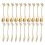 Dessert Spoon Fork Set,20 Pcs 4.7 Inch Cake Fork,Coffee Spoon, Fruit Fork,(10 Spoon + 10 Fork) 1