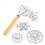 Σετ 6 τεμαχίων καλουπιών σιδήρου ροζέτας με διπλή λαβή, καλούπια Bunuelos, εργαλ 1