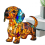 Βιτρό Φωτιστικό Ζώων Dachshund 3D LED Νυχτερινό Φως Χειροποίητο Ρητίνη για Διακόσμ 1