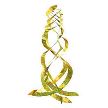(Gold) Laser Flash Bird Repellent Orchard Bird Repellent Spiral Reflective Wind Rotor