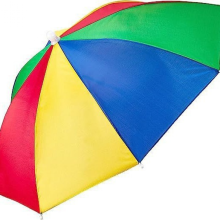 2 stuks parapluhoeden met elastische band, opvouwbare parapluhoed, kleurrijke visparapluhoed voor volwassenen, kinderen, golf en kamper