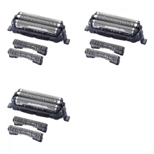 3x Ersatz-Innenscherkopf & Scherfolie, kompatibel mit Panasonic ES9510, ES-9013, ES9087, ES9068, ES8101, ES8103 und ES8109
