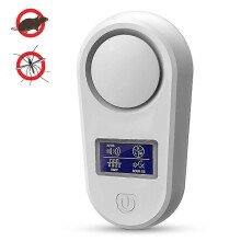 (White) High Power Display Ultrasonic Mouse Repellent Mosquito Repellent Home Intelligent Insect Repellent US Plug