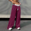 Women's wide-leg sweatpants, drawstring-Dark Blue L 6