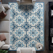(160 x 230 cm (5 ft 2 in x 7 ft 5 in), Luna Traditional) Extra Large Area Rugs Printed Geometric Traditional Carpets Runner Rug & Luxury Floor Door Mats