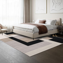 (160 x 230 cm (5 ft. 3 in x 7 ft. 7 in), Milo Neutral) Extra Large Rugs Non Slip Area Rug Modern Luxury Living Room Bedroom Carpets
