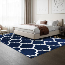 (160 x 230 cm (5 ft. 3 in x 7 ft. 7 in), Ava Navy) Extra Large Rugs Non Slip Area Rug Modern Luxury Living Room Bedroom Carpets