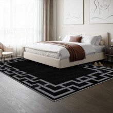 (160 x 230 cm (5 ft. 3 in x 7 ft. 7 in), Nico Black) Extra Large Rugs Non Slip Area Rug Modern Luxury Living Room Bedroom Carpets
