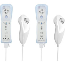 Gamepad wireless con 2 Nunchuk, compatibile con Motion Plus, controller di controllo del movimento per console