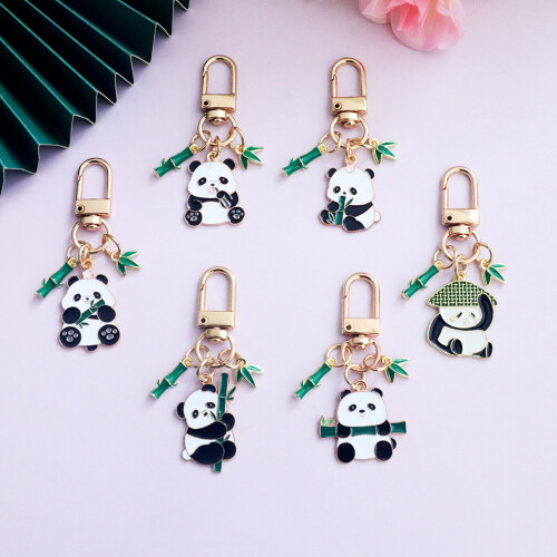 Sweet Bamboo Panda Keychain Charm Stylish And Functional Gift-6 1