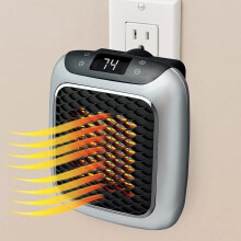 Portable Ceramic Plug In Heater 800W Electric Fan Heater with Remote Control, 12 Hour Timer, LED Display, 2 Heat Setting