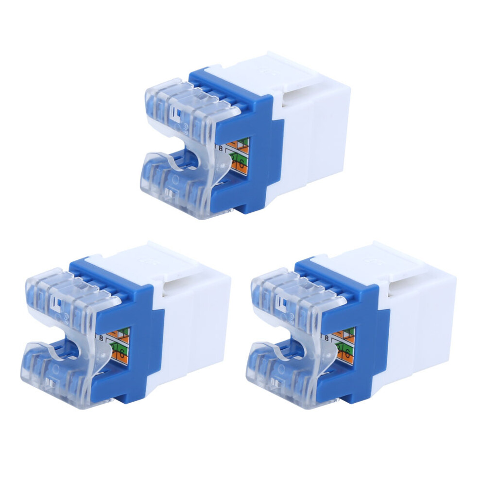 3-Pack 180 CAT5E UTP Keystone Jack RJ45