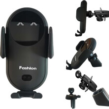 Soporte para teléfono con cargador inalámbrico para coche inteligente, bonito soporte para salpicadero con abrazadera para rejilla de v