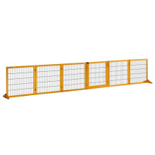Hondenveiligheidshek, 6-delige opvouwbare barrière met afneembare poten, 432 x 36 x 70 cm
