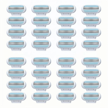 32-pack Deluxe Smooth Sensitive Rakbladshuvuden för kvinnor, Hållbart Rakrefillerset