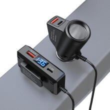 Caricabatterie per auto per cellulari, caricabatterie da uno a cinque per auto, convertitore di potenza universale 12V/24V, accendisiga_M