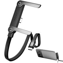 Przewód z regulowaną podstawką, kompatybilny z iPhonem, Samsungiem, kablem ładującym typu C do gier, biura, samochodu, podróży_m