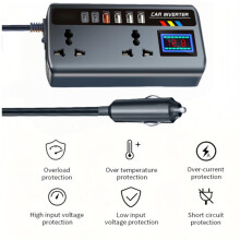 Bilinverterlader for biler og lastebiler 12V, 24V til 220V multifunksjonell høyeffektsomformer universal_m