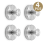 Self-adhesive Shower Suction Towel Hook Set, Silver 1