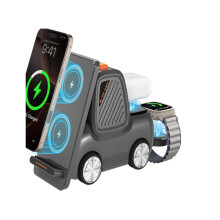 Trådlös laddningsstation för gaffeltruck med Bluetooth-högtalare, 4-i-1 trådlös snabbladdare för flera enheter_m