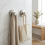 Self-adhesive Shower Suction Towel Hook Set, Silver 3