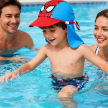 Spiderman Sun Hat with Neck Cover