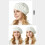Oversized Knit Beret Cap with Cable Knit Winter Warmth-Rose Red 5
