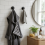 Self-adhesive Shower Suction Towel Hook Set, Black 3