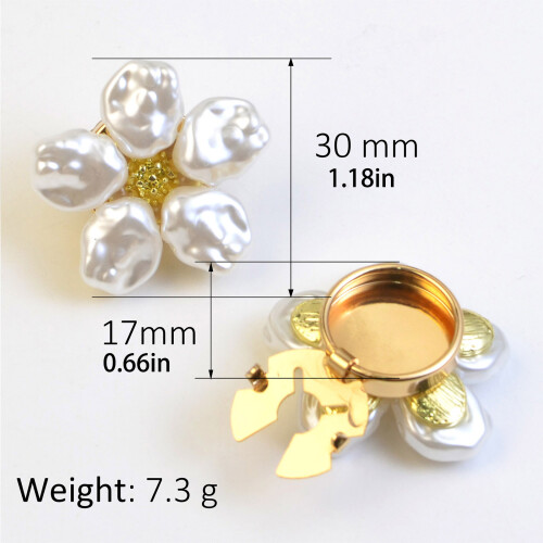 Boutons de manchette en forme de fleur géométrique, accessoires 2